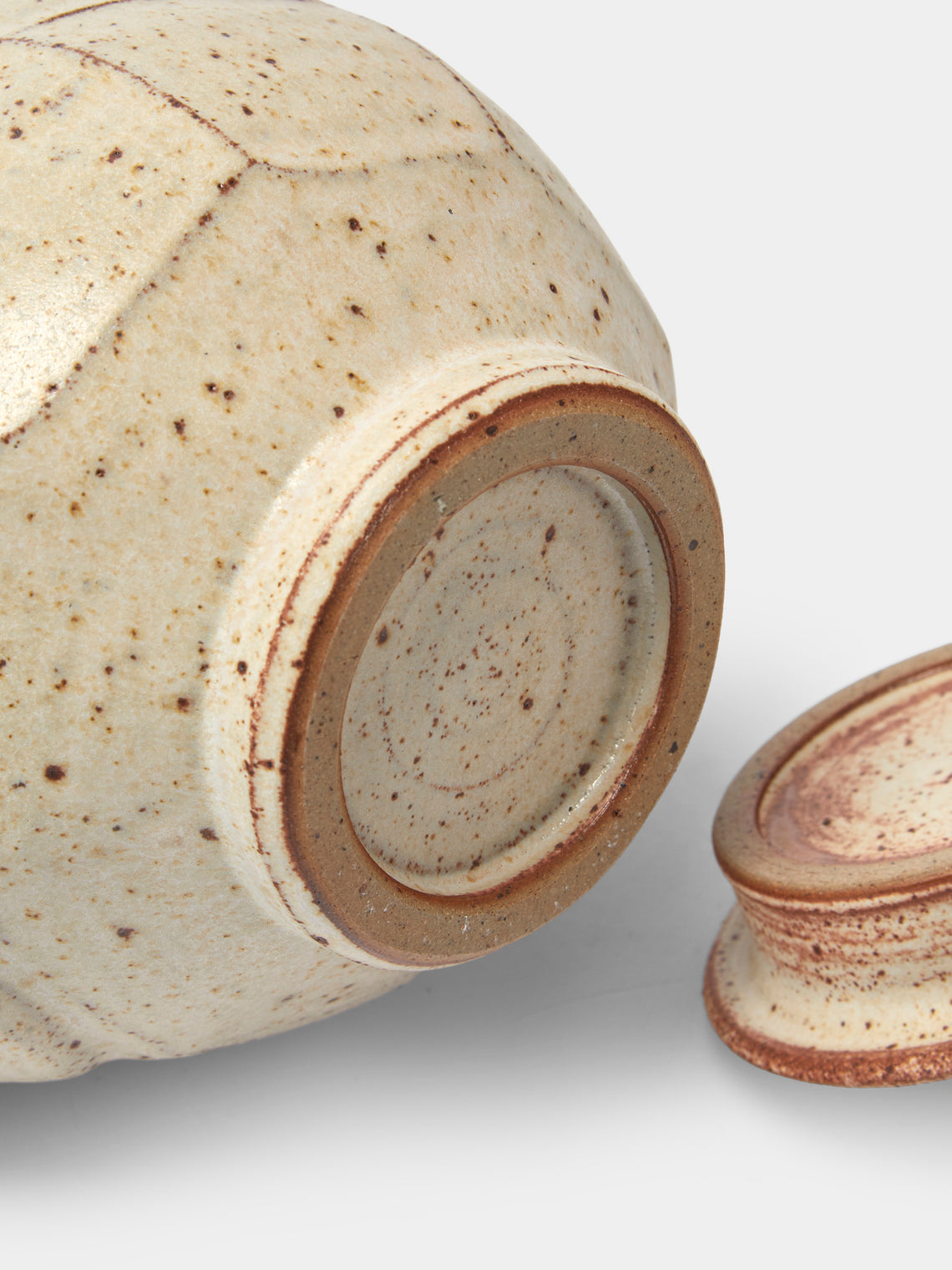 Adam Ross - Hand-Thrown Ceramic Faceted Teapot - Beige - ABASK