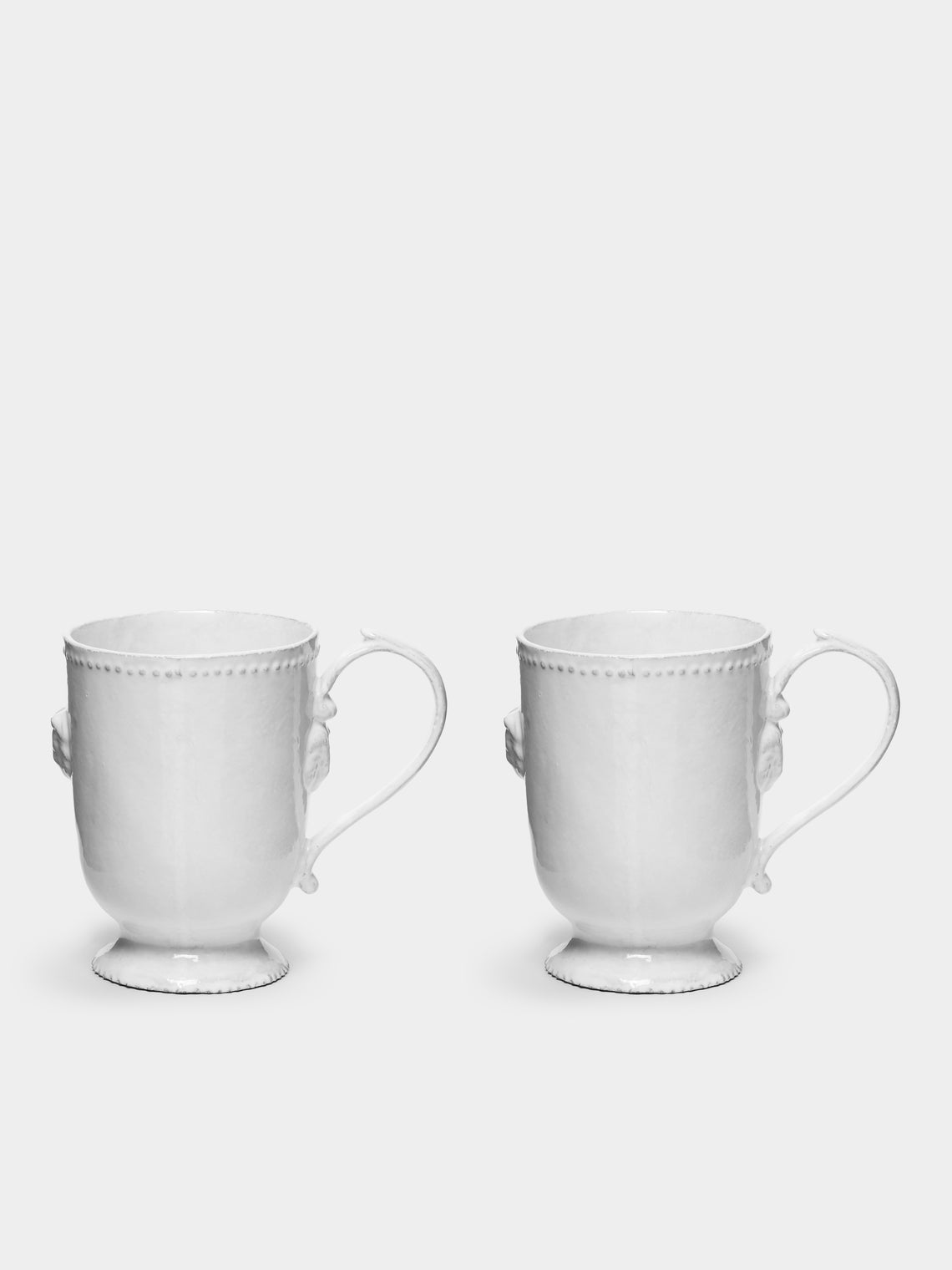 Astier de Villatte - Alexandre Hand-Glazed Ceramic Mug (Set of 2) - White - ABASK 