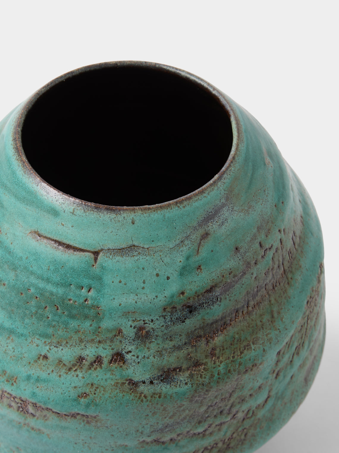Peter Speliopoulos Projects - Hand-Thrown Stoneware Vase (7.5in/19cm) - Blue - ABASK