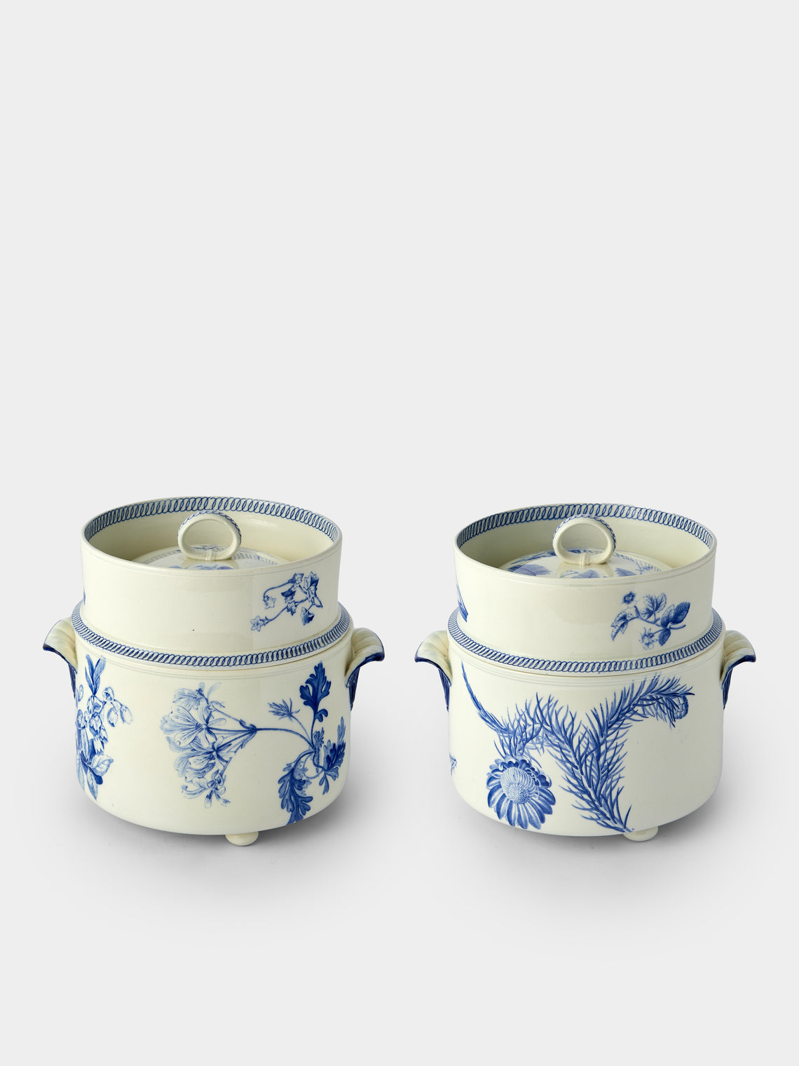 Antique and Vintage - 1805-1815 Wedgwood Ceramic Ice Pails (Set of 2) - White - ABASK - 