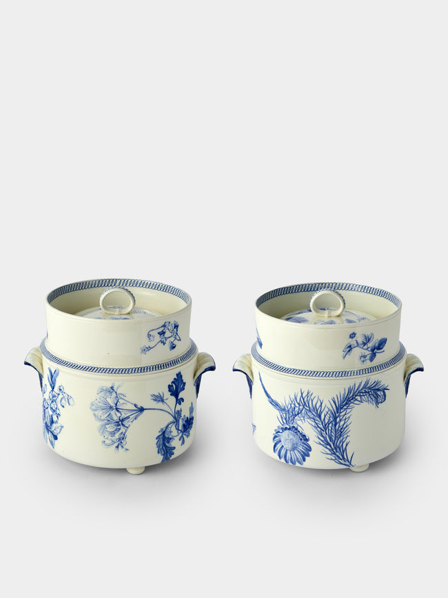 Antique and Vintage - 1805-1815 Wedgwood Ceramic Ice Pails (Set of 2) - White - ABASK - 