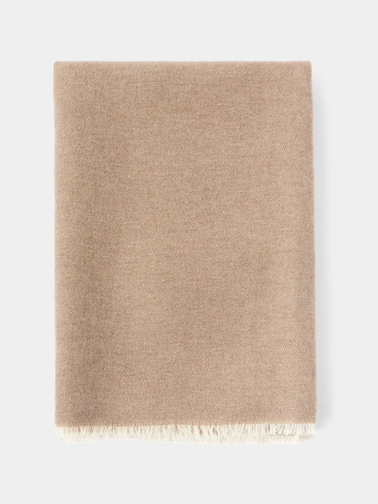 Denis Colomb - Cashmere Reversible Throw (79in/2m) - Brown - ABASK