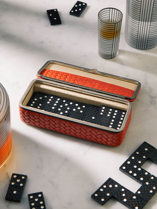 F. Hammann - Leather Dominoes Set -  - ABASK