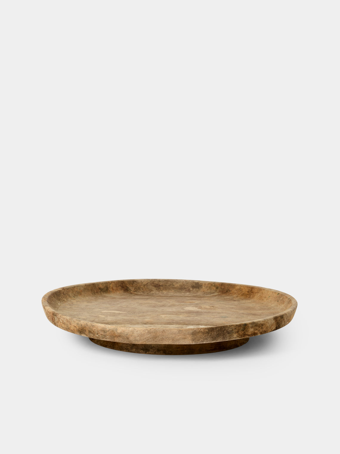 Iida Woodturning - Hand-Turned Dogwood Earth-Finish Tray (15in/38cm) - Brown - ABASK - 