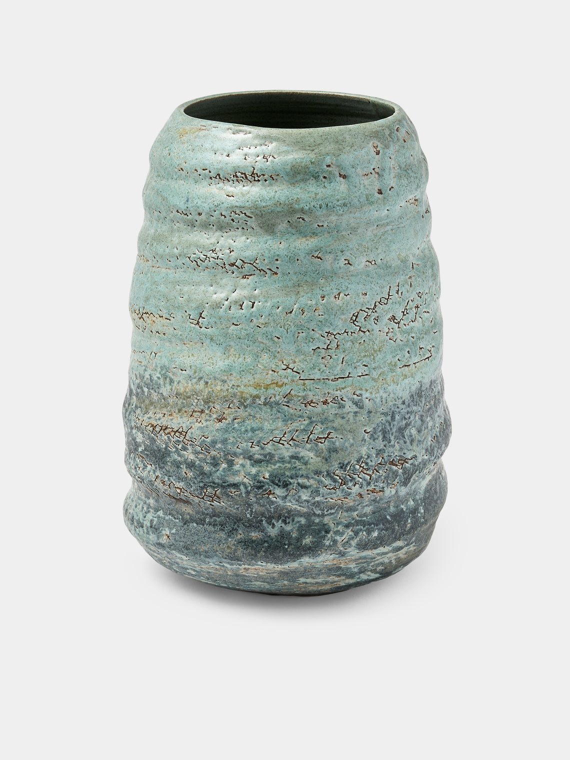 Peter Speliopoulos Projects - Hand-Thrown Stoneware Vase (8.5in/21.5cm) - Blue - ABASK - 