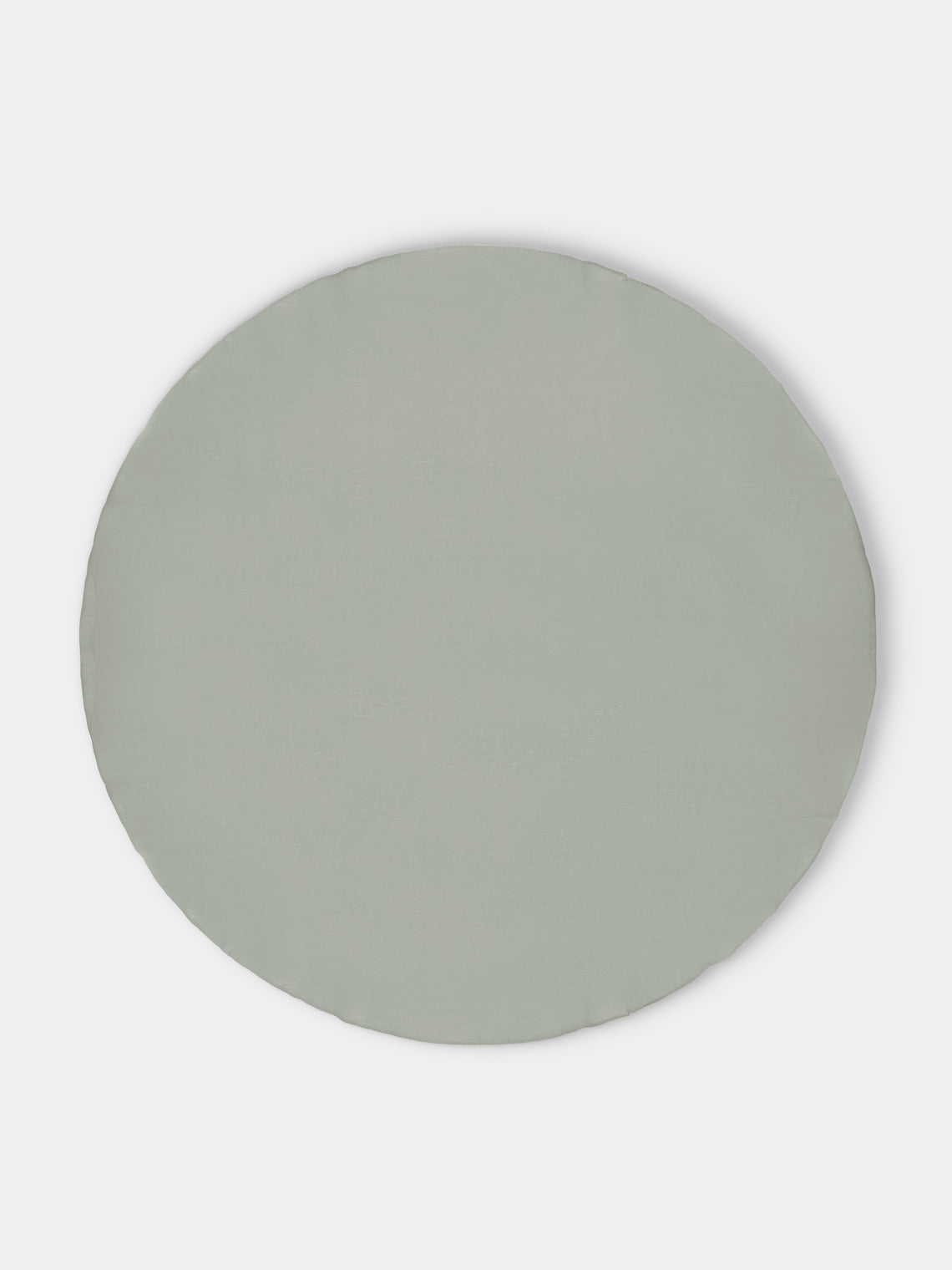 Volga Linen - Linen Round Tablecloth (110in/2.8m) - Blue - ABASK - 