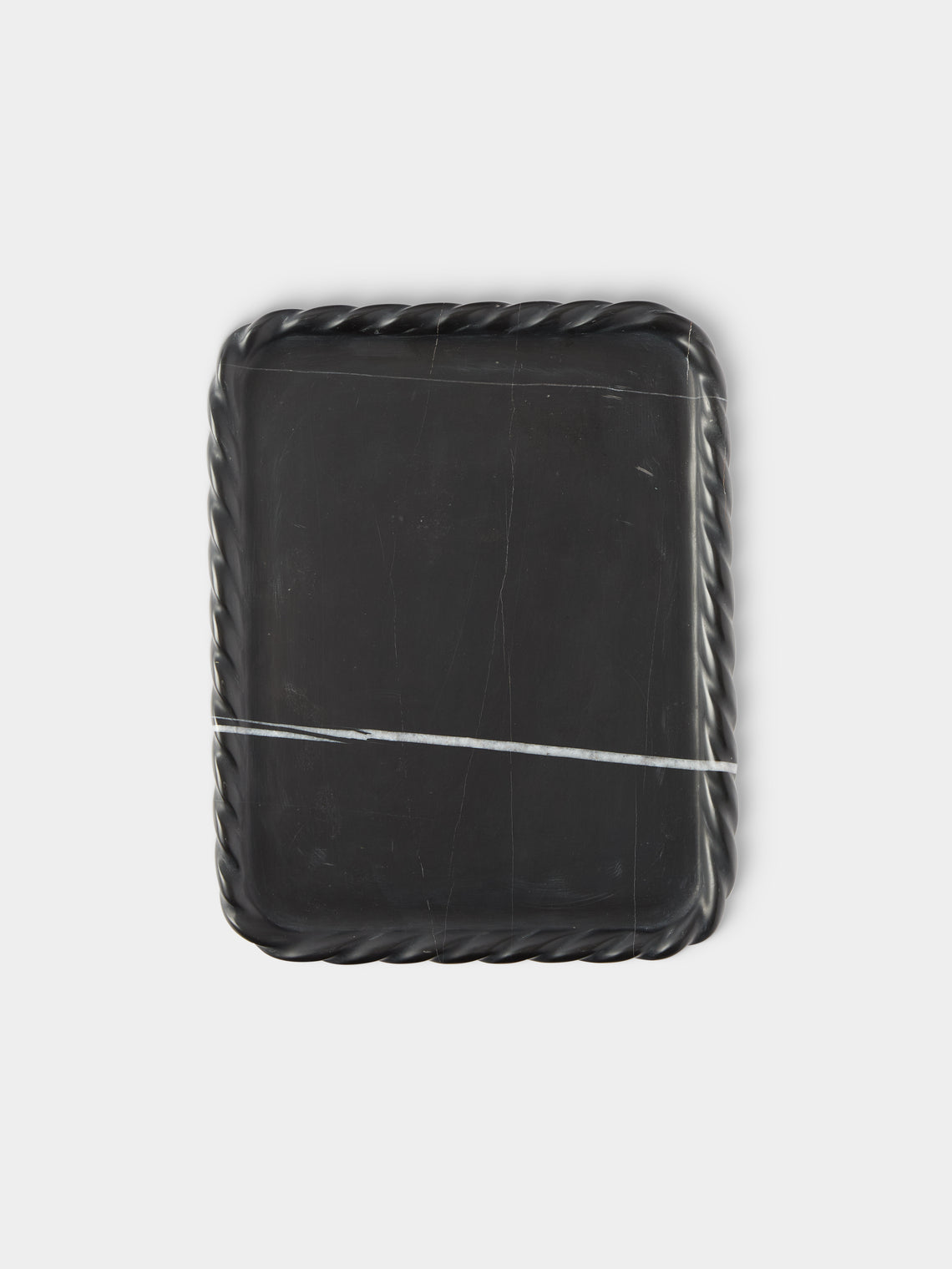 Anastasio Home - Juliet Marble Tray (9.5in/24cm) - Black - ABASK - 