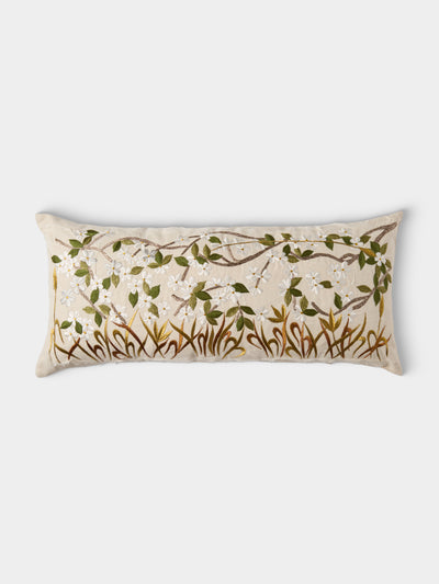 Bokja - Primavera Embroidered Linen Cushion (35.5in/90cm) - Multiple - ABASK - 