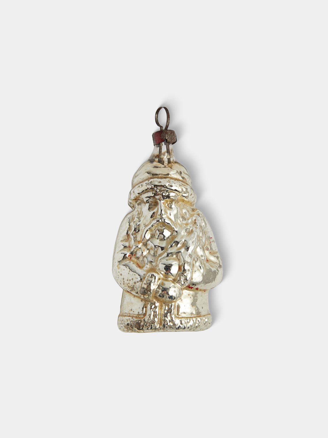 Antique and Vintage - Early-20th-Century Father Christmas Glass Baubles (Set of 7) - Silver - ABASK