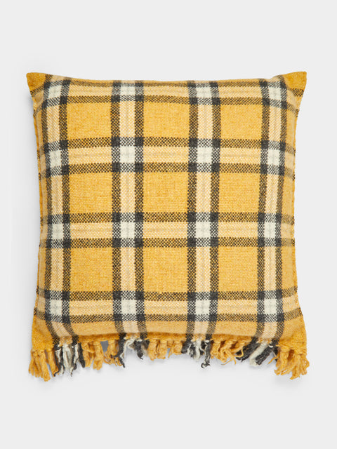 Hollie Ward - Archthine Shetland Wool Check Cushion -  - ABASK - 