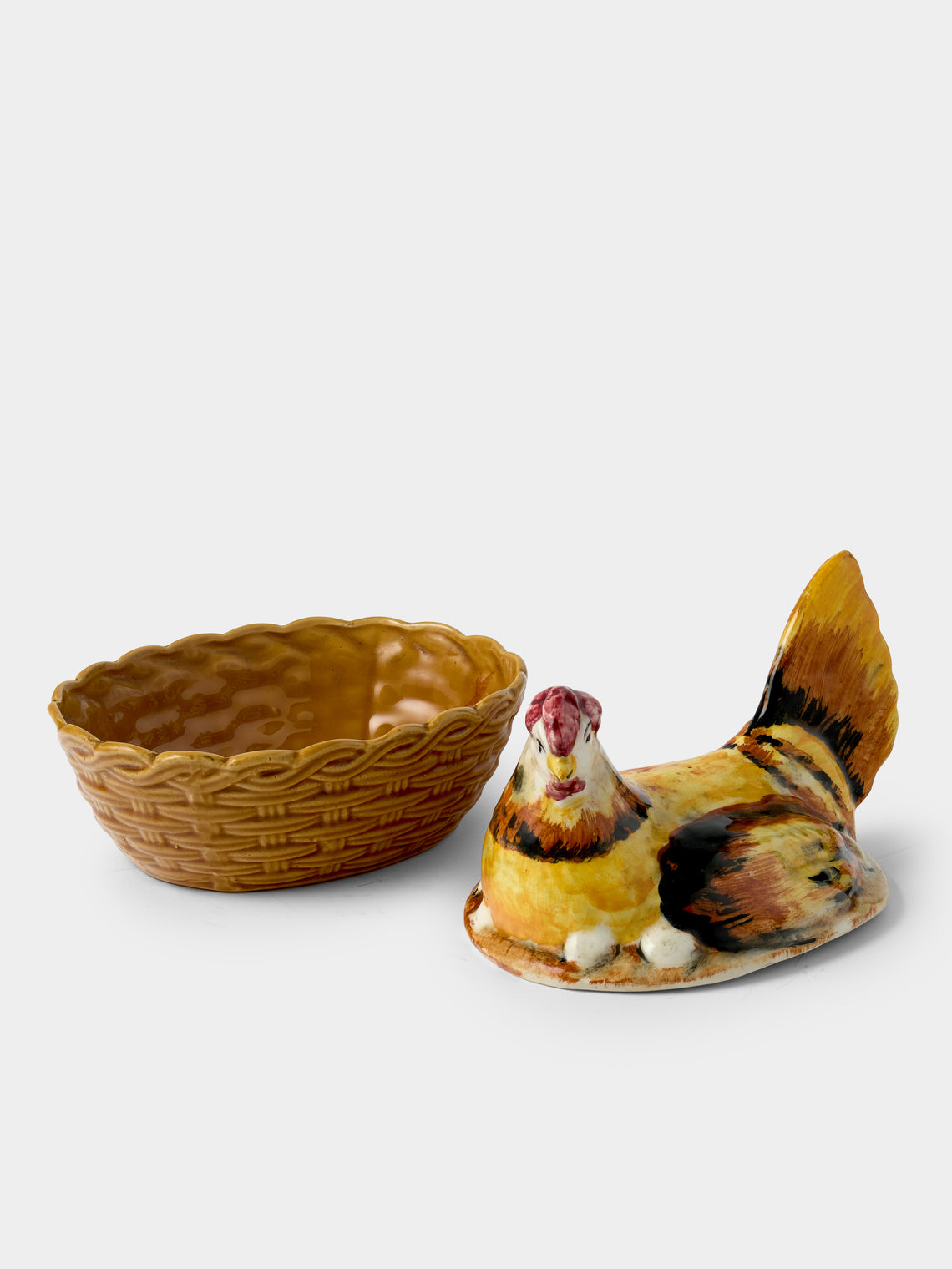 Antique and Vintage - 1940s Ceramic Chicken Dish - Multiple - ABASK