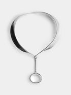 Mahnaz Collection - Vintage Vivianna Torun for Georg Jensen Sterling Silver and Rock Crystal Necklace - Silver - ABASK - 