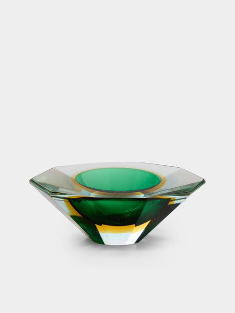 Antique and Vintage - 1970s Murano Glass Ashtray - Green - ABASK - 
