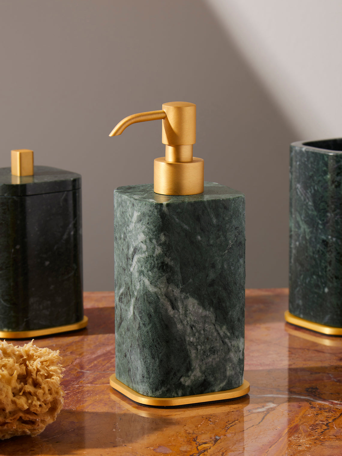 Giobagnara - Polo Marble Soap Dispenser - Green - ABASK