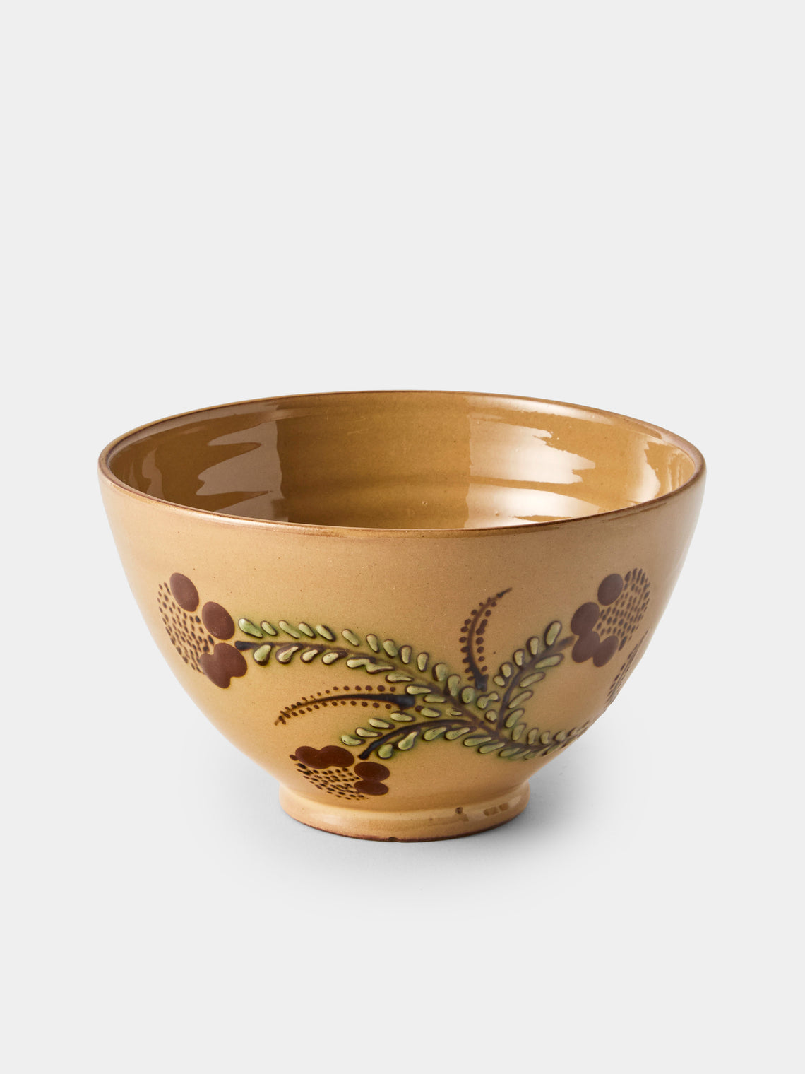 Poterie d’Évires - Flowers Hand-Painted Ceramic Grand Bowls (Set of 4) - Cream - ABASK