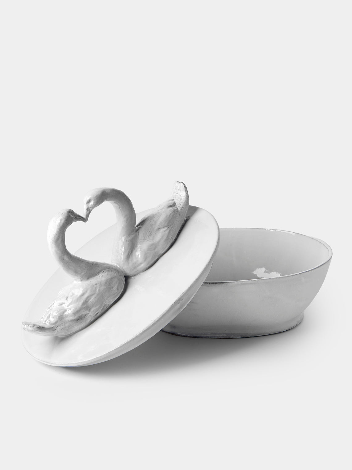 Astier de Villatte - Cygne Hand-Glazed Ceramic Box - White - ABASK
