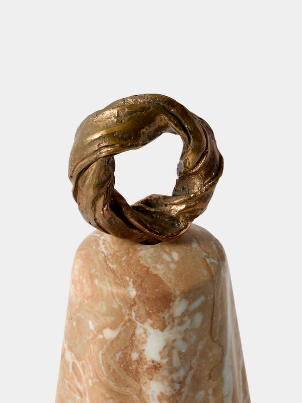 Droulers - Ghost Hand-Cast Bronze and Marble Doorstop - Natural - ABASK