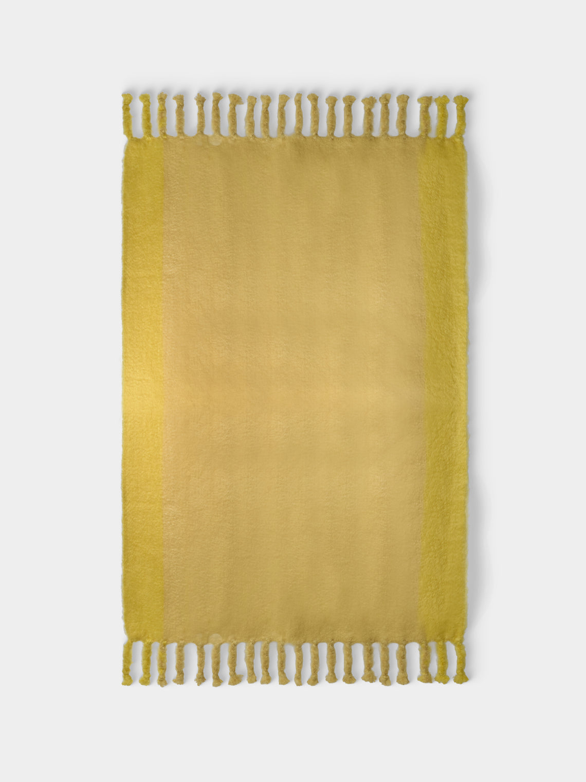The Wren - Brume Handwoven Mohair and Wool Throw (76.5in/1.95m) - Yellow - ABASK - 