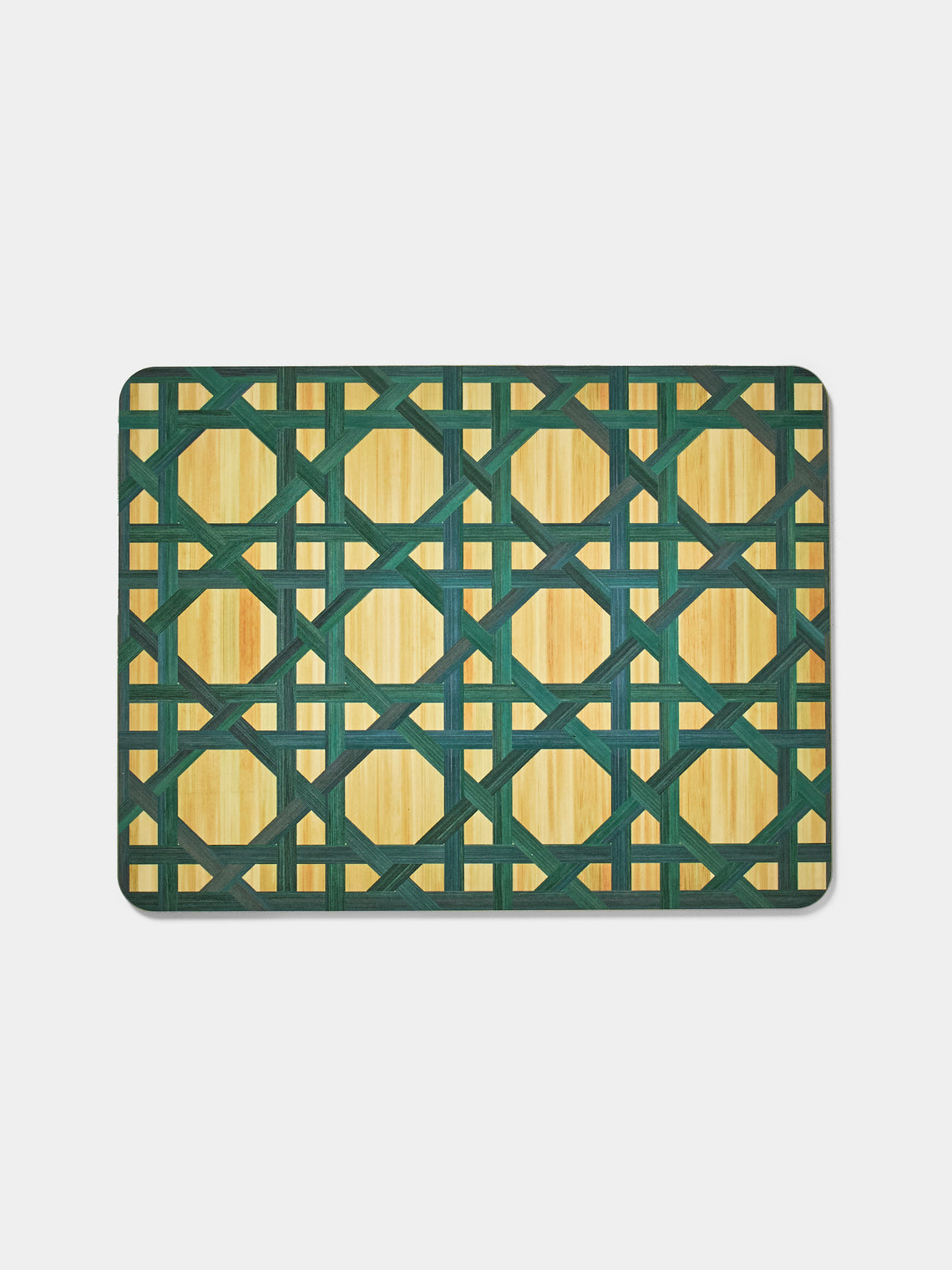 HestiaLiving - Epoch Wood Placemats (Set of 4) - Dark Green - ABASK - 