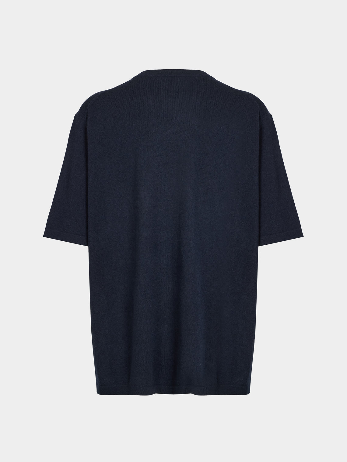 Arch4 - Golden Baby Goat Cashmere Oversized T-Shirt | Size: S - Navy - ABASK