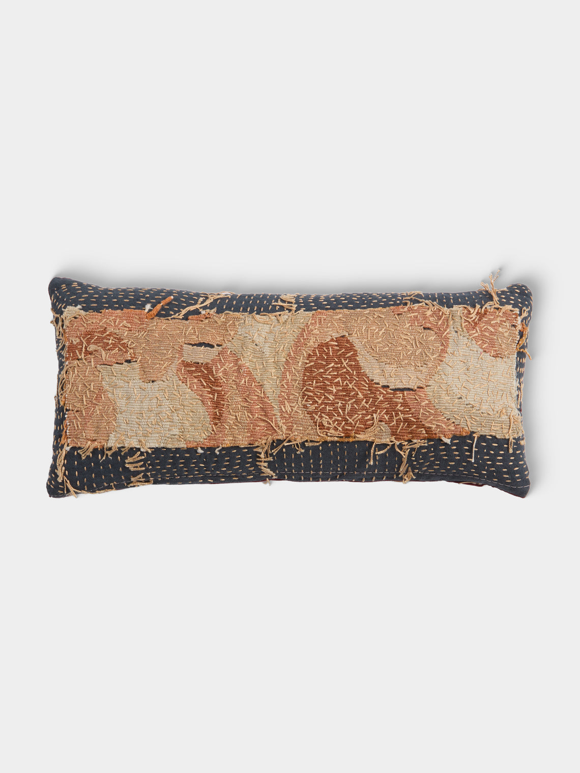 By Walid - 19th-Century Napoleon III Aubusson Tapestry Linen Cushion (16.5in/42cm) - Multiple - ABASK - 