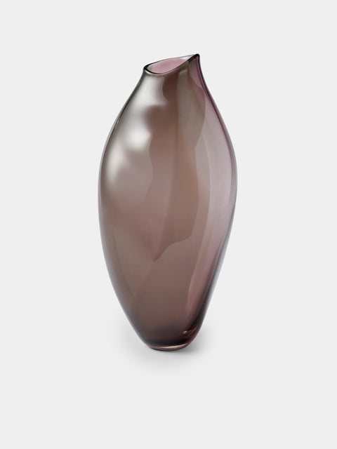 Michèle Oberdieck - Heather Forest Hand-Blown Glass Vase (12.5in/32cm) - Brown - ABASK - 