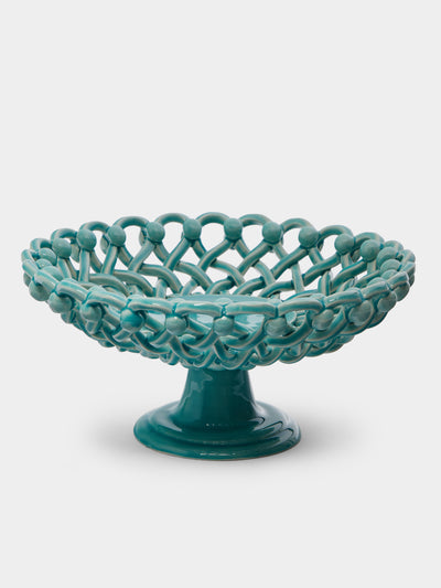 Maison Pichon Uzès - Hand-Glazed Ceramic Braided Low Raised Bowl -  - ABASK - 