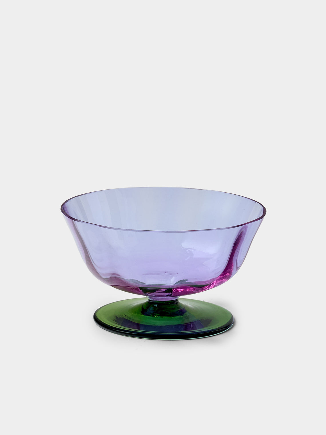 NasonMoretti - | Set of 2 | 1982 Archive Revival Hand-Blown Murano Glass Dessert Coupes - Purple - ABASK