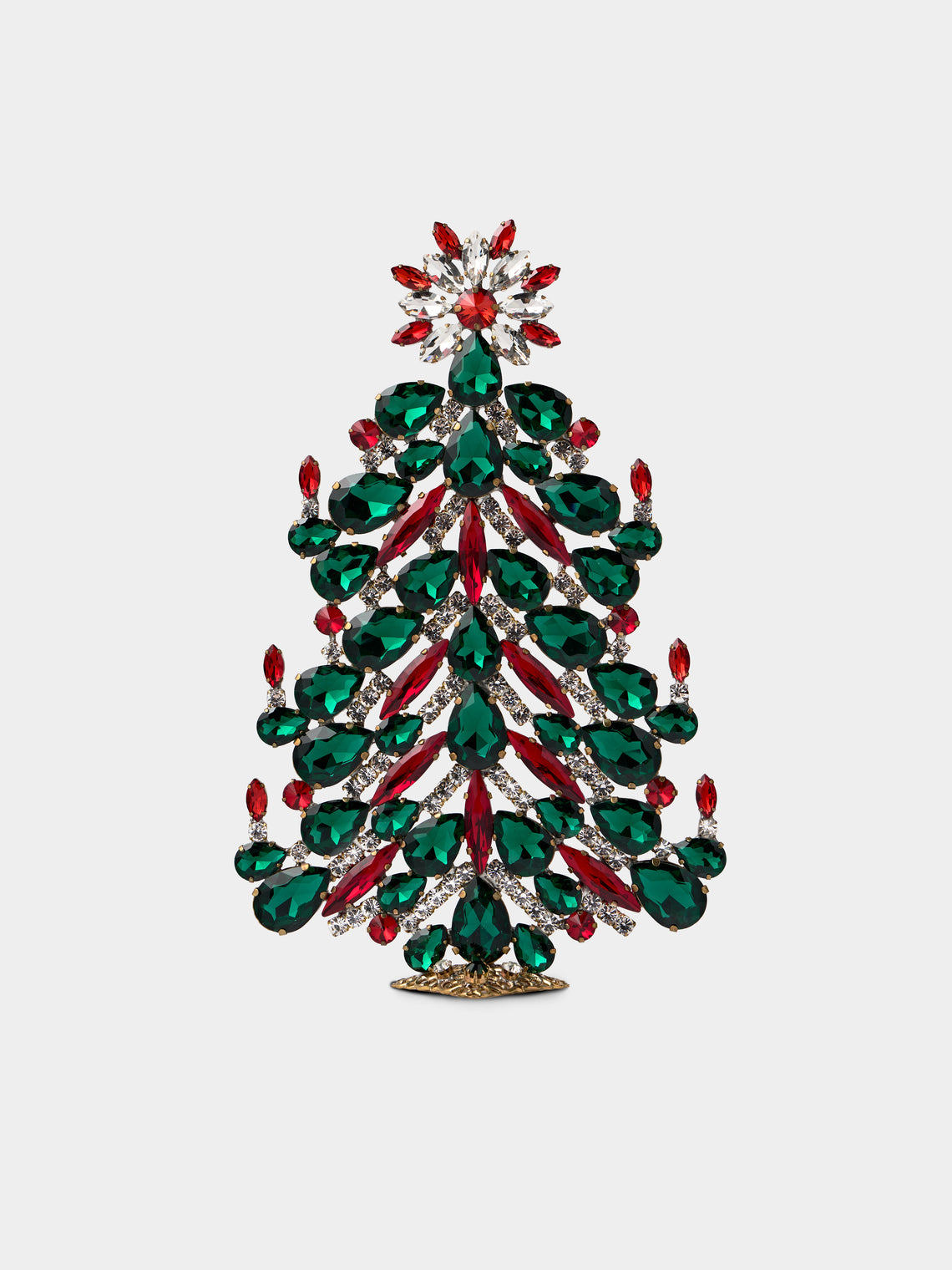 ABASK Decorations - Festive Czech Crystal Tree - Green - ABASK - 