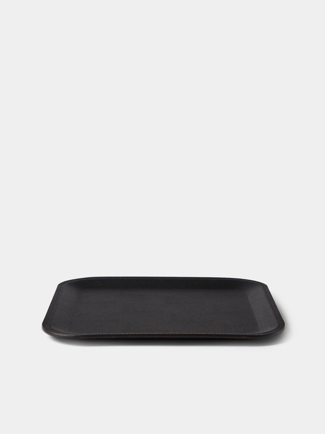 Pinetti - Victor Leather Trinket Tray (10in/25cm) - Black - ABASK