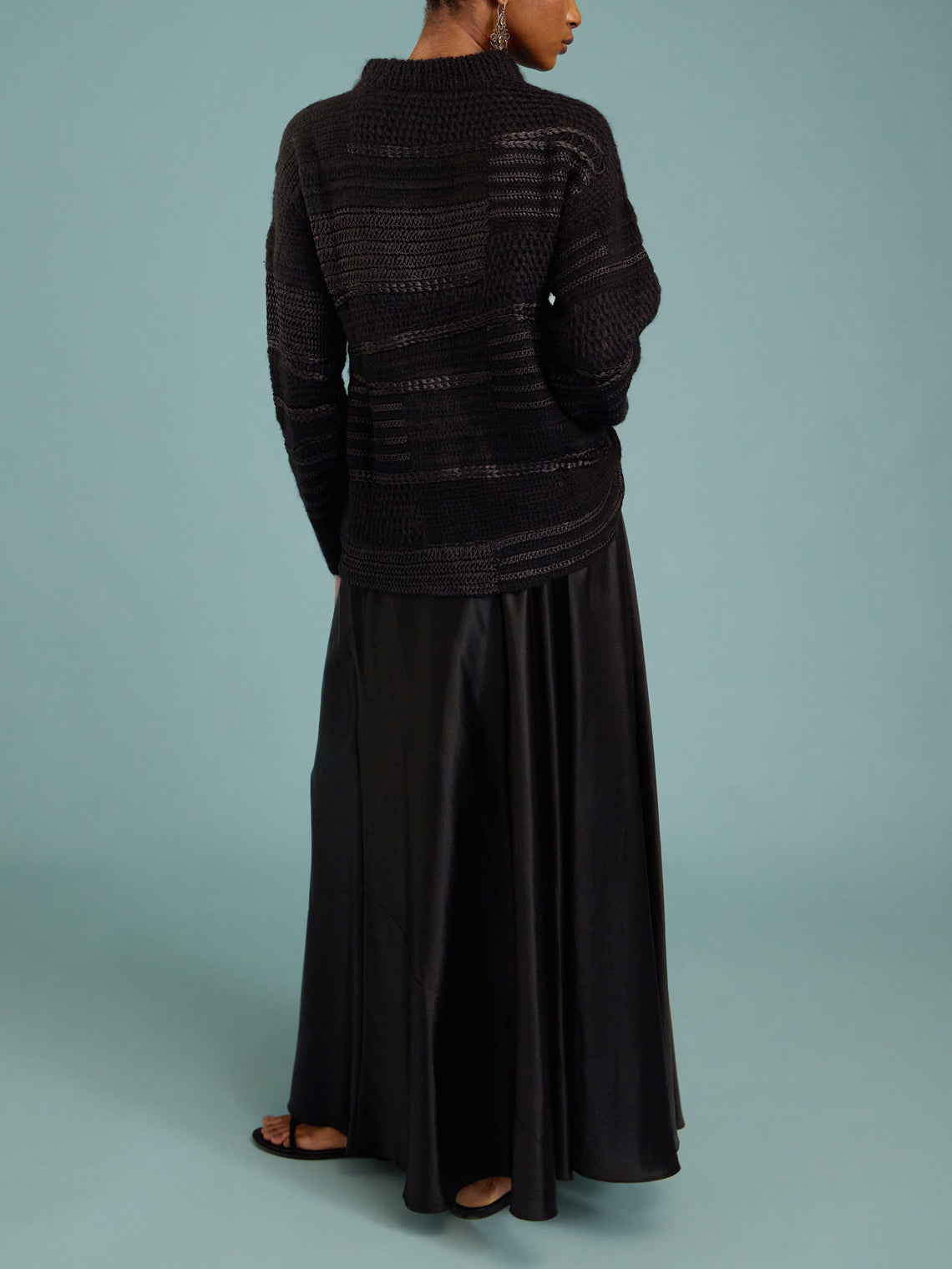Heirlome - Antonia Silk Long Skirt | Size: S - Black - ABASK