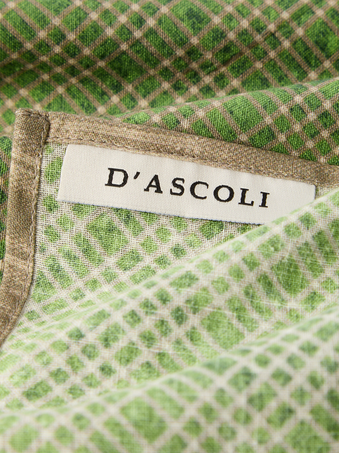 D'Ascoli - | Set of 4 | Gamieda Printed Napkins - Green - ABASK