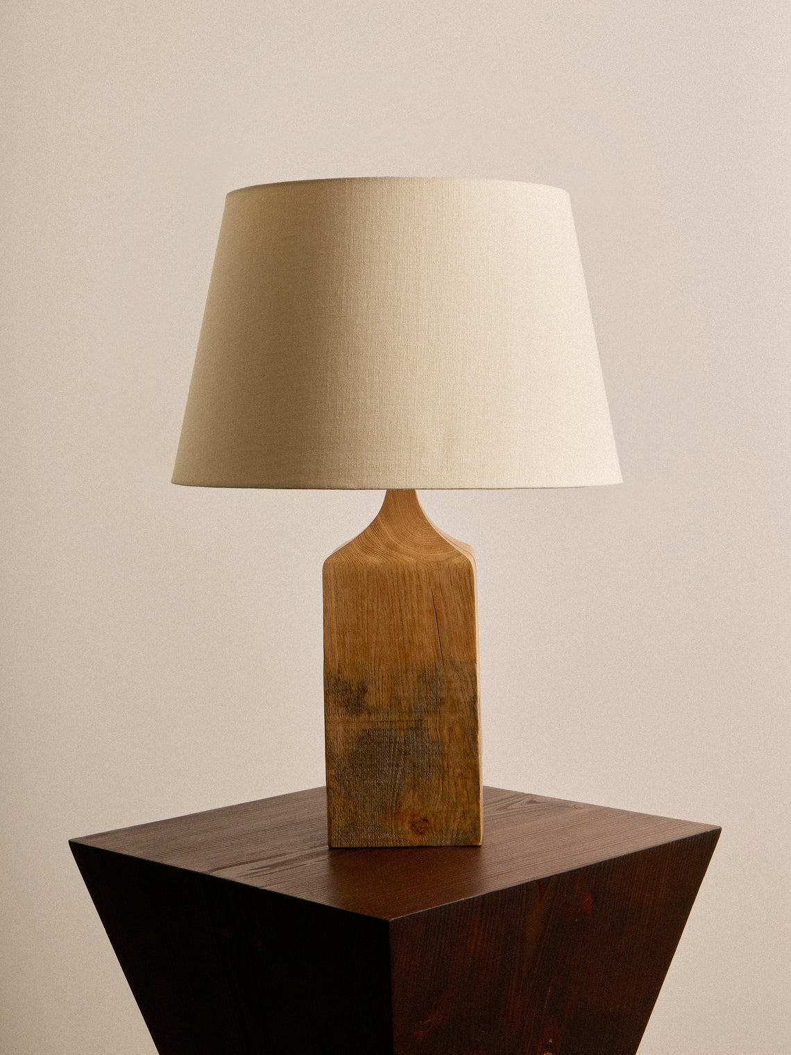Jamie Gaunt Designs - No. 8 Block Natural Oak Table Lamp - Natural - ABASK
