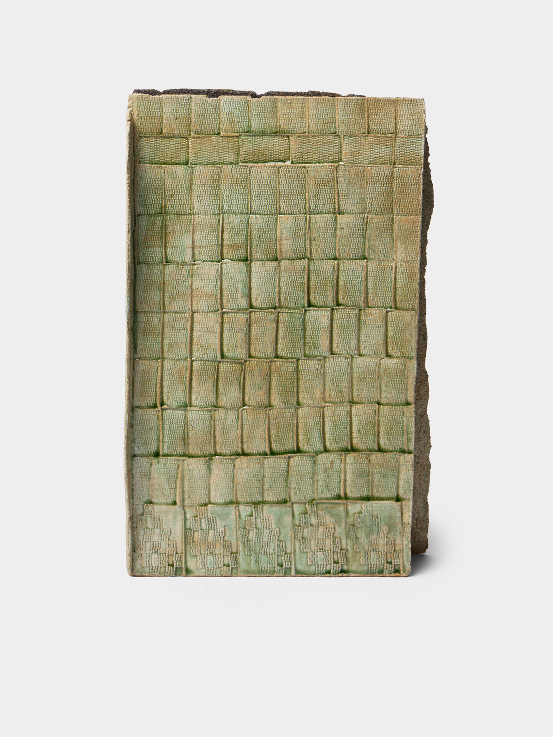 Ella Porter - Soft Sage Hand-Built Stoneware Vessel (15.5in/40cm) - Green - ABASK - 