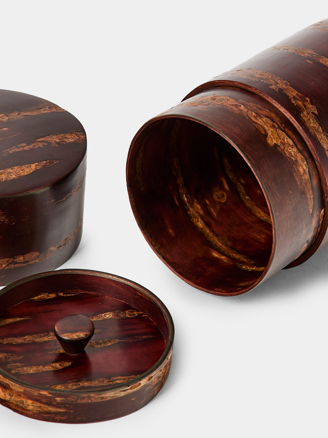 Denshiro - Polished Cherry Bark Tea Canister - Brown - ABASK