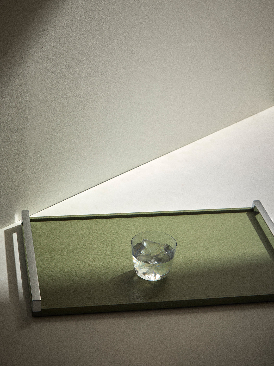 Pinetti - Giove Leather Tray (21in/53cm) - Green - ABASK