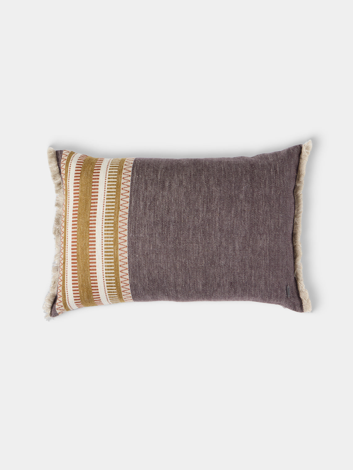 de Le Cuona - Striped Linen Cushion (23.5in/60cm) - Multiple - ABASK