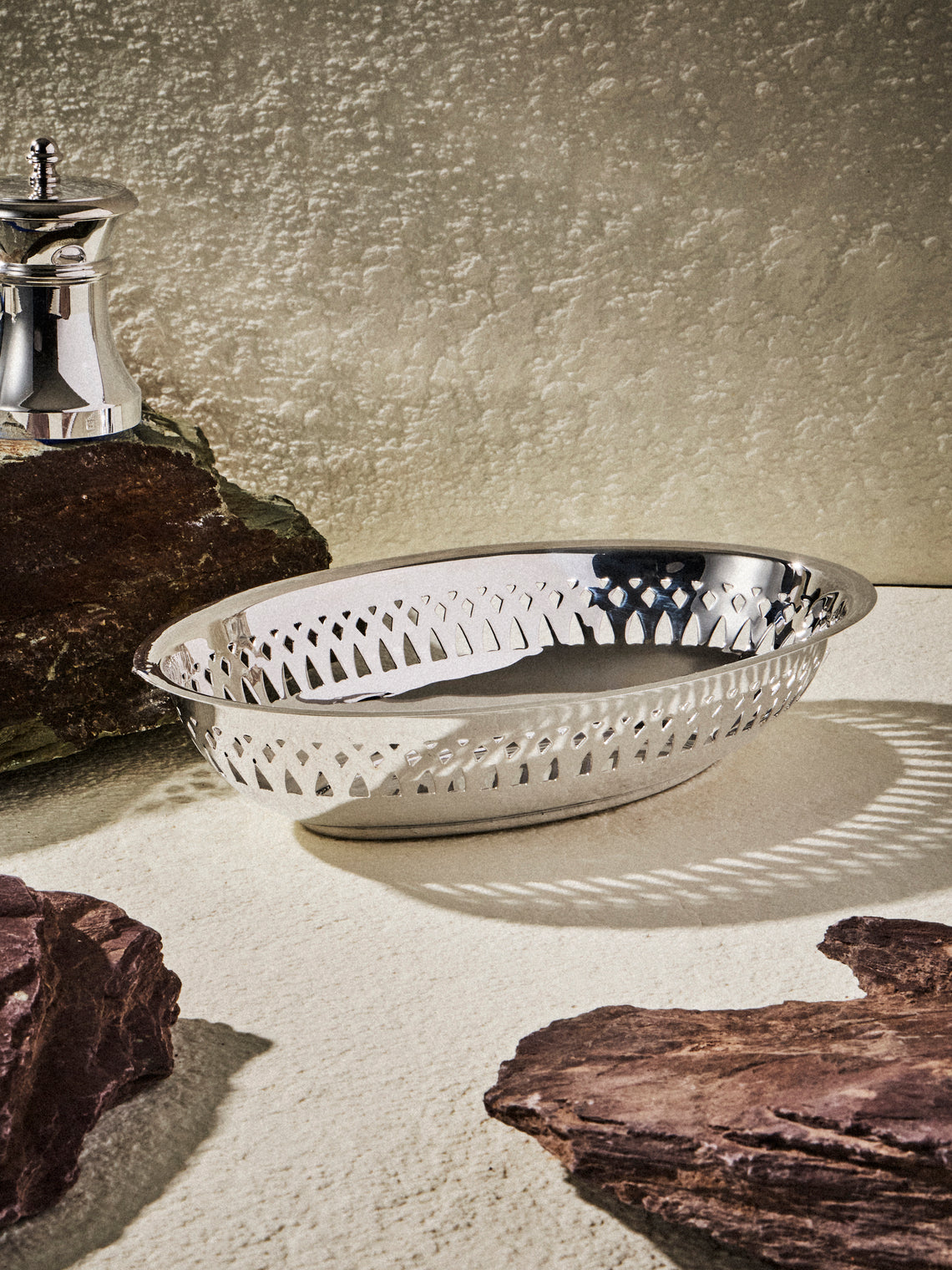 Ercuis - Élégance Regards Silver-Plated Basket - Silver - ABASK