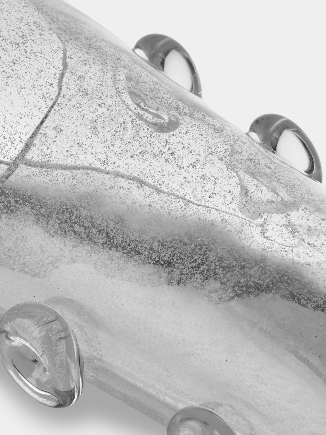 Antique and Vintage - 1970s Barovier & Toso Murano Glass Vase (12in/31cm) - Clear - ABASK