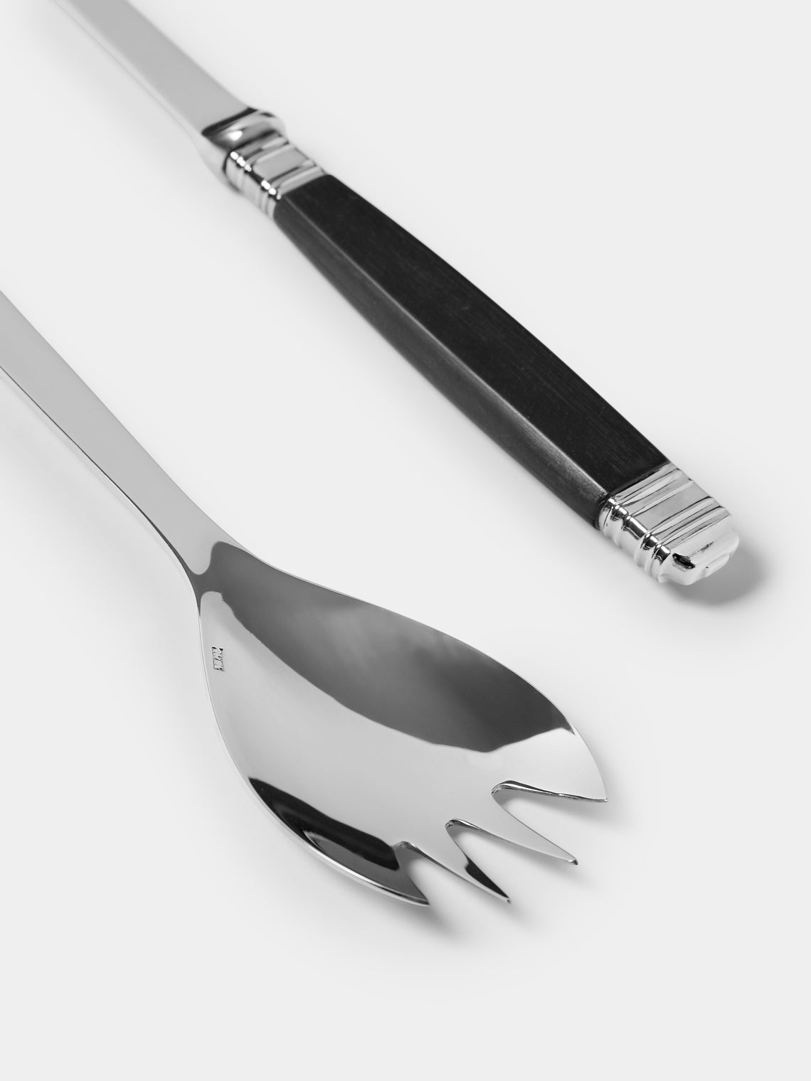 Alain Saint-Joanis - | Set of 2 | Empire Resin Salad Servers - Black - ABASK