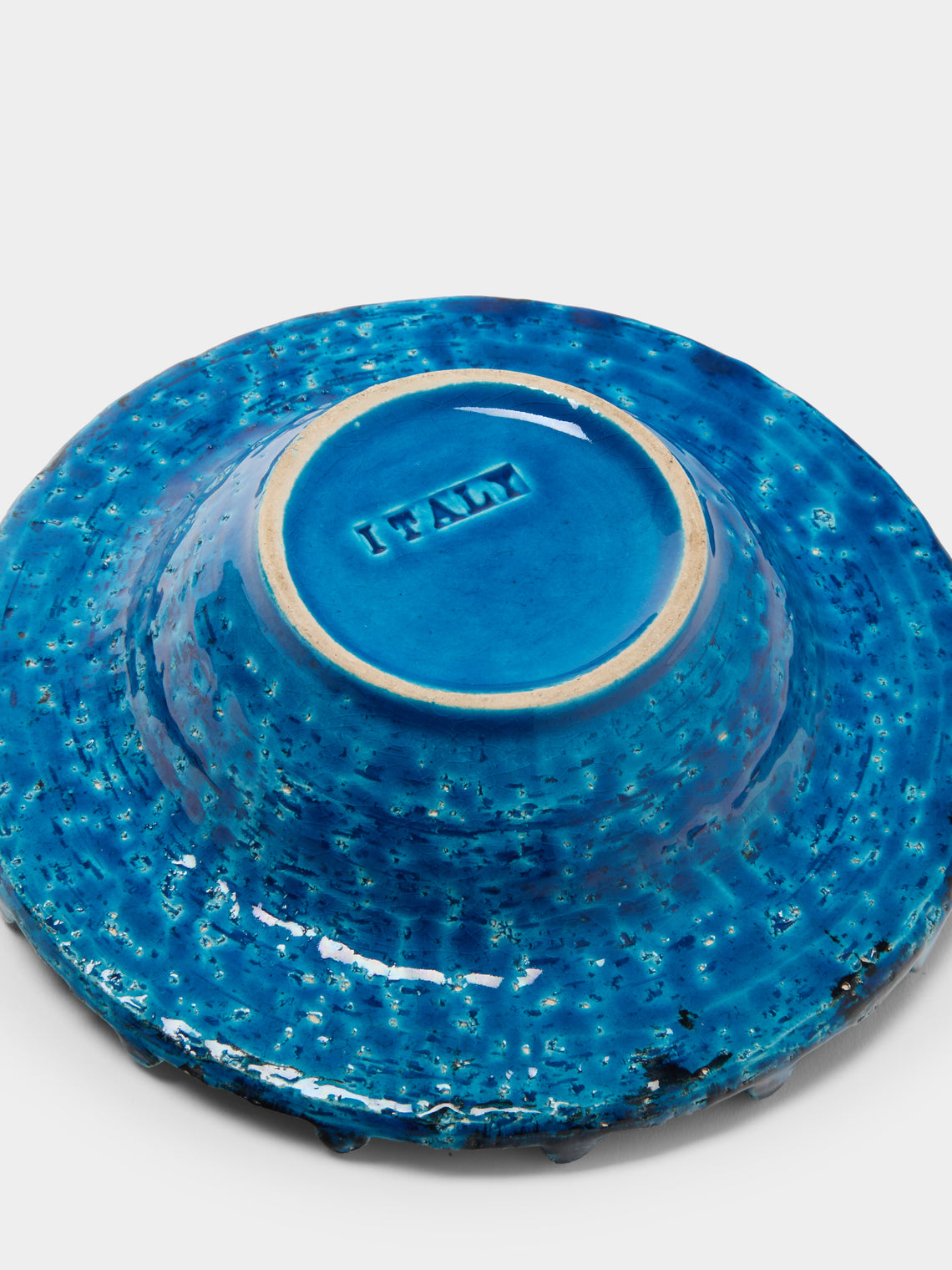 Antique and Vintage - Mid-Century Bitossi Rimini Blue Ceramic Ashtray - Blue - ABASK