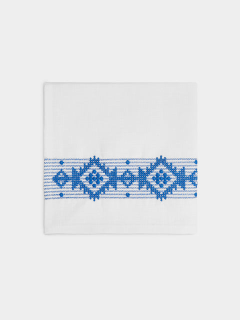 The Table Love - Folklore Hand-Embroidered Linen Napkins (Set of 4) -  - ABASK - 