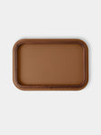 Giobagnara x Poltrona Frau - Walnut and Leather Tray (12.5in/31.5cm) - Tan - ABASK - 