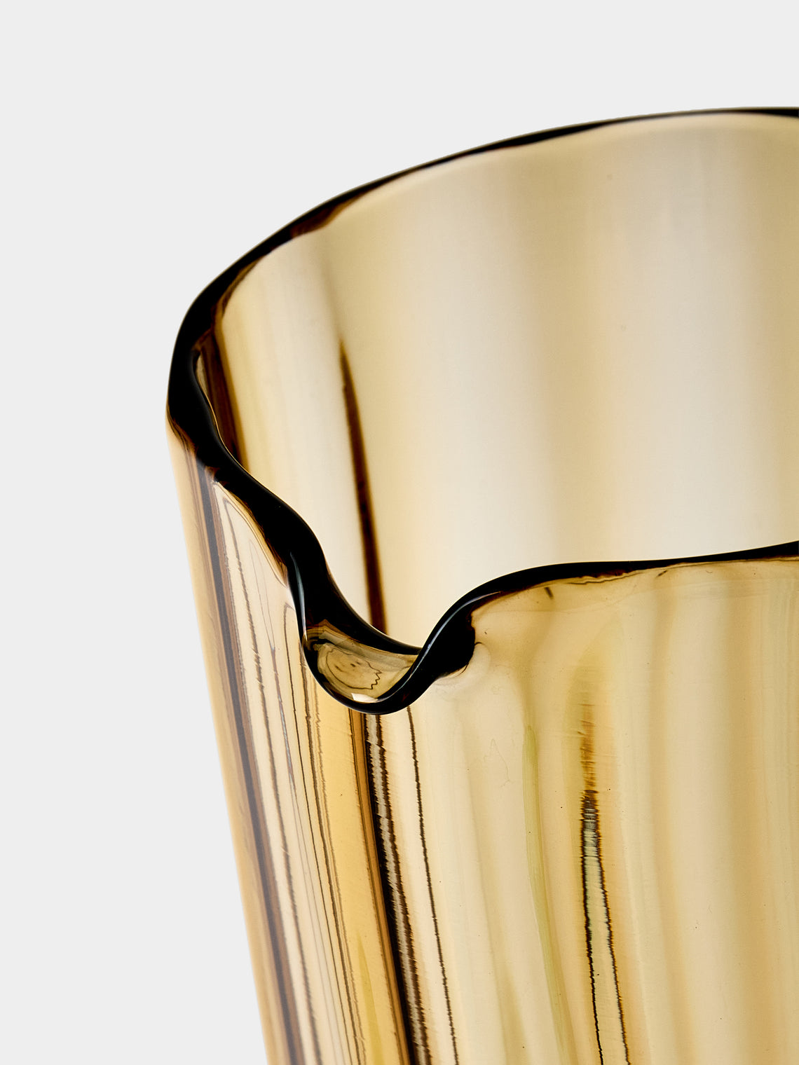 Yali Glass - Wave Hand-Blown Murano Glass Carafe - Brown - ABASK