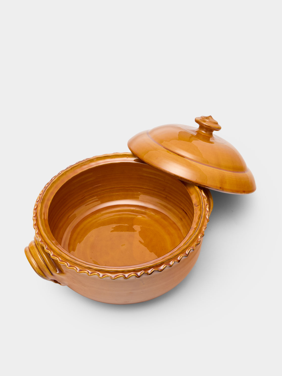 Poterie de Cliousclat - Slipware Lidded Pot - Orange - ABASK