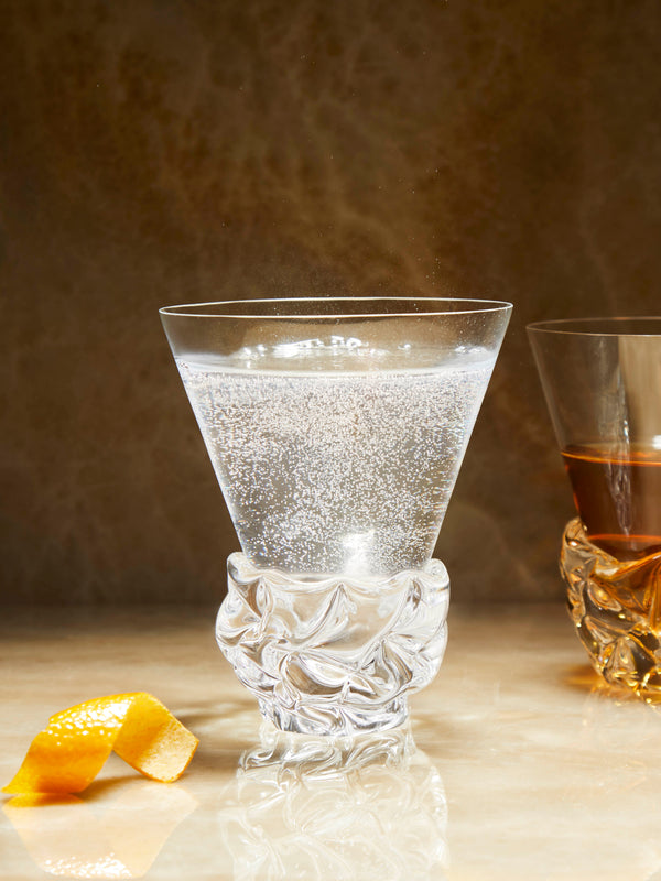 NasonMoretti - Archive Revival 1965 Hand-Blown Murano Glass Highballs (Set of 2) - Clear - ABASK