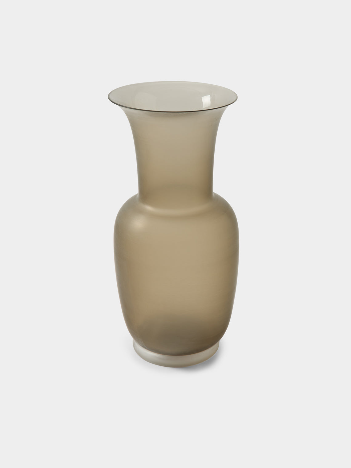 Venini - Satin Hand-Blown Murano Glass Vase (8in/20.5cm) - Beige - ABASK - 
