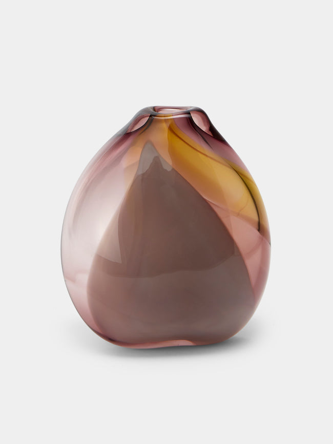 Michele Oberdieck - Heather Raindrop Hand-Blown Glass Bud Vase (5in/13cm) - Multiple - ABASK - 