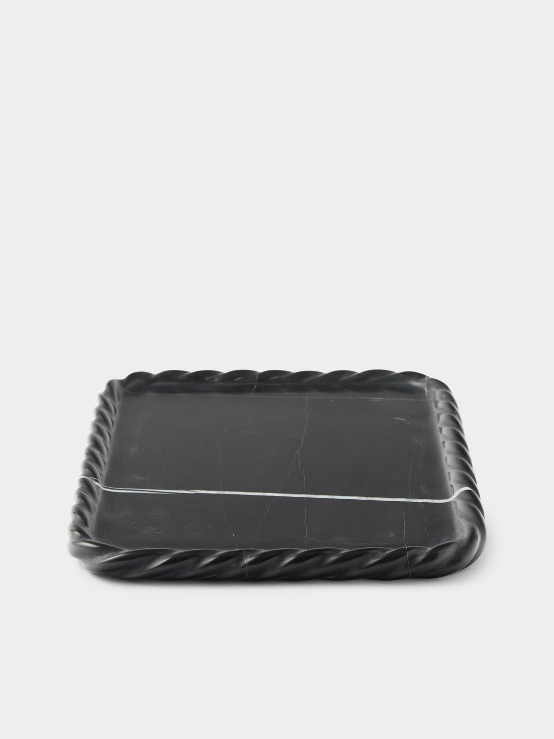 Anastasio Home - Juliet Marble Tray (9.5in/24cm) - Black - ABASK