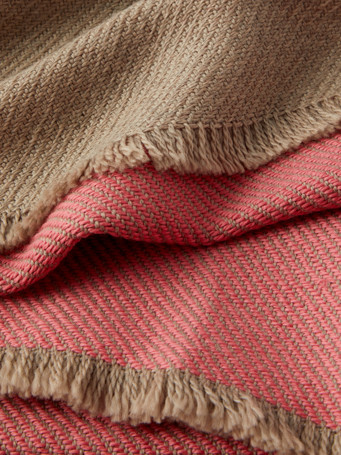 Me & K - Reversible Merino Wool and Cashmere King-Size Blanket (106in/2.7m) - Pink - ABASK